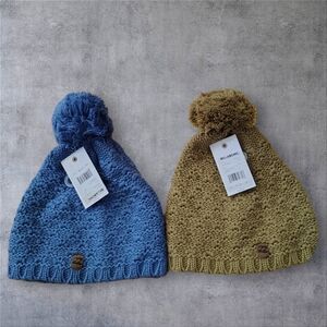 Billabong Cozy Blue and Brown Beanie Duo